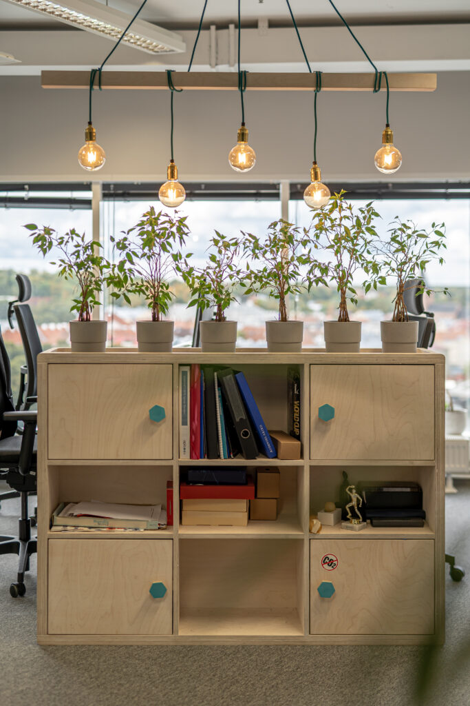 Kontoririiul dekoratsioonidega