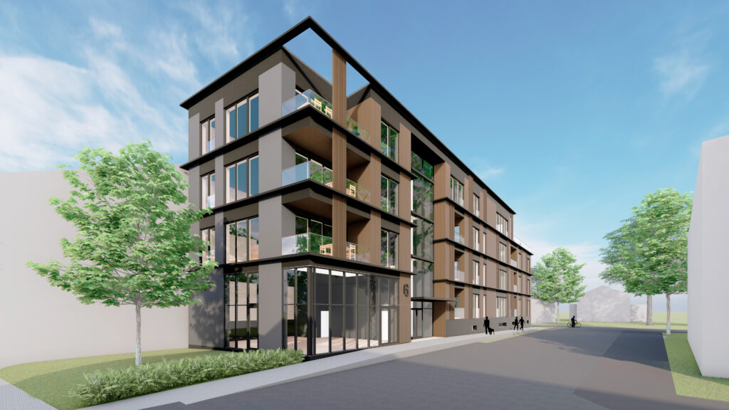 Moodne puitarhitektuuriga kortermaja