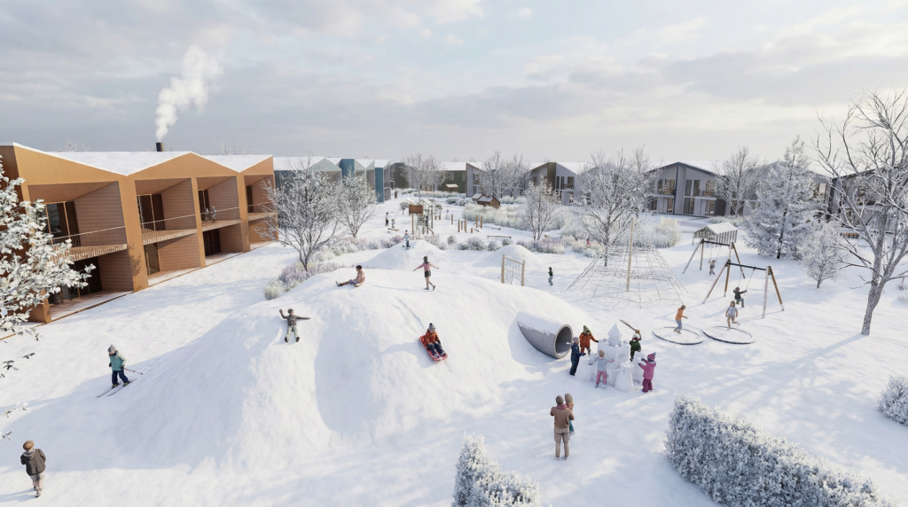 Uus elamukvartal vabaaja veetmise võimalustega