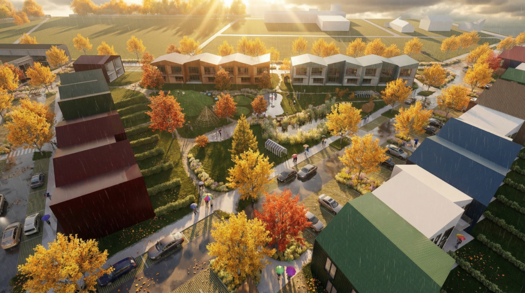 Uus elamukvartal sadama, parkide ja modernse arhitektuuriga